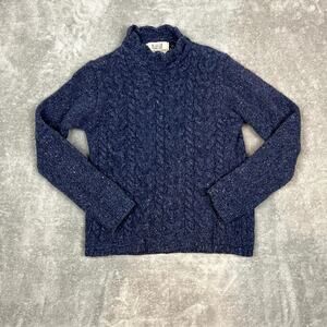 Aran Sweater Market Wool Cashmere Womens S Chunky Knit Blue